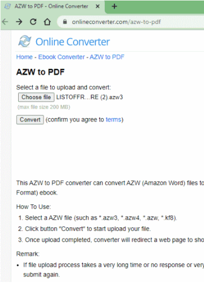 AZW转PDF格式，在线azw格式转换pdf